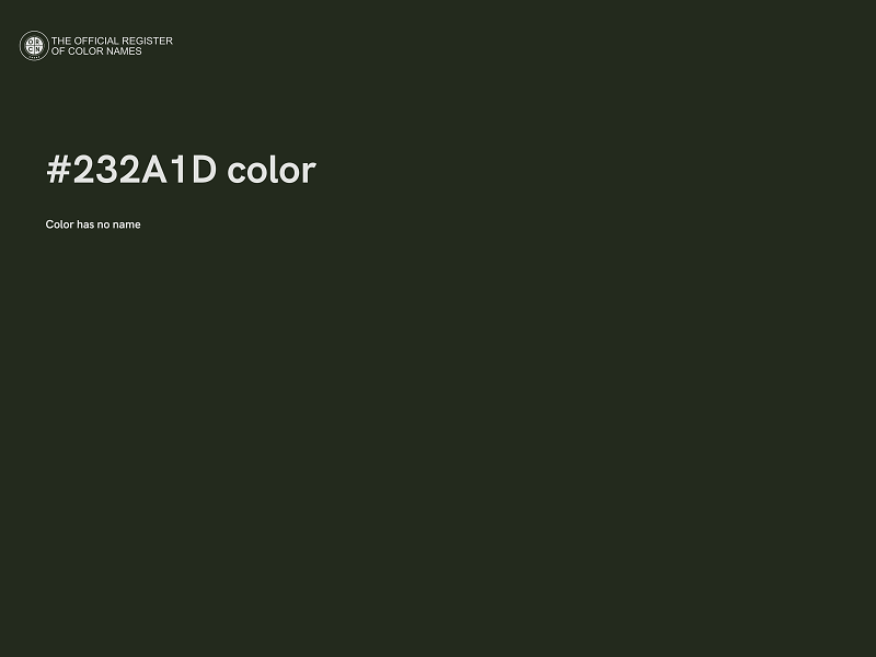 #232A1D color image