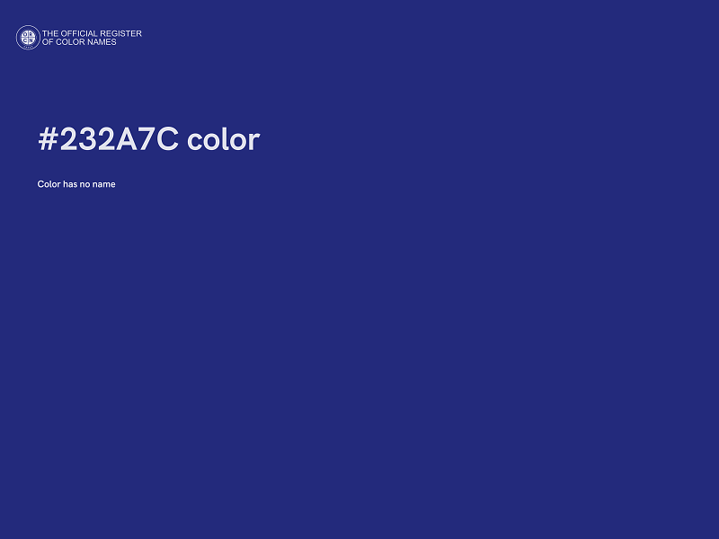 #232A7C color image