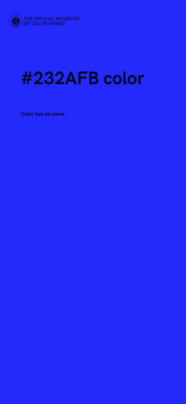 #232AFB color image