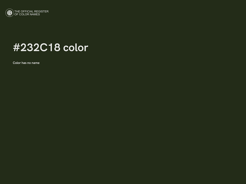 #232C18 color image