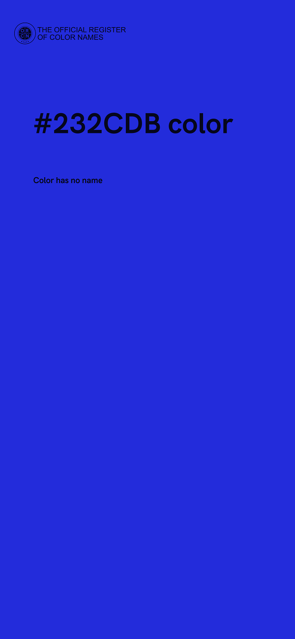 #232CDB color image