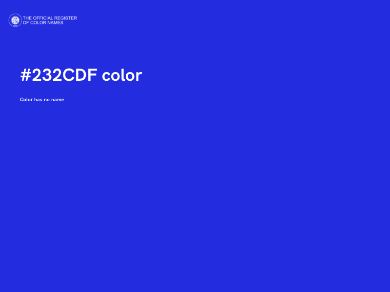 #232CDF color image