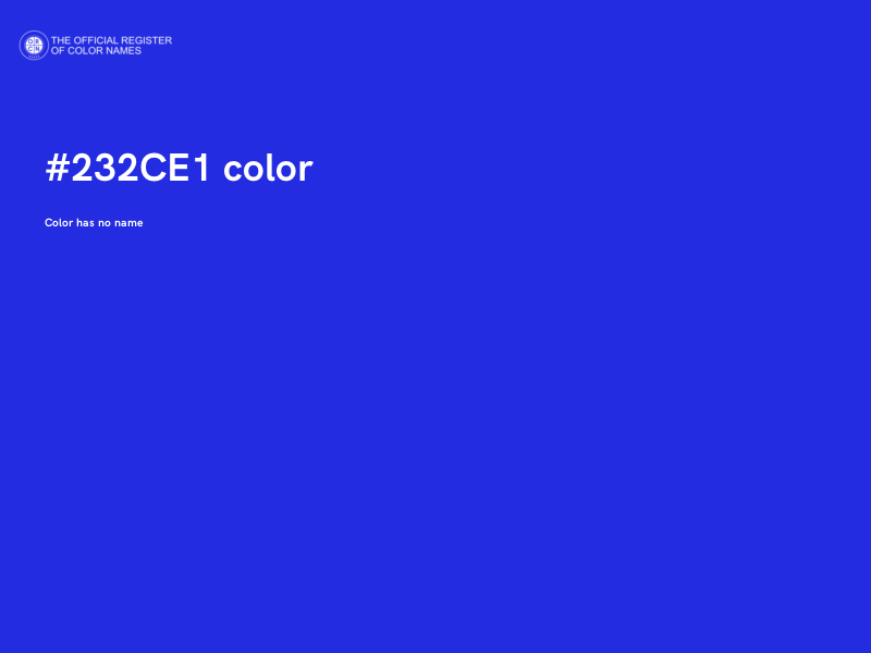 #232CE1 color image