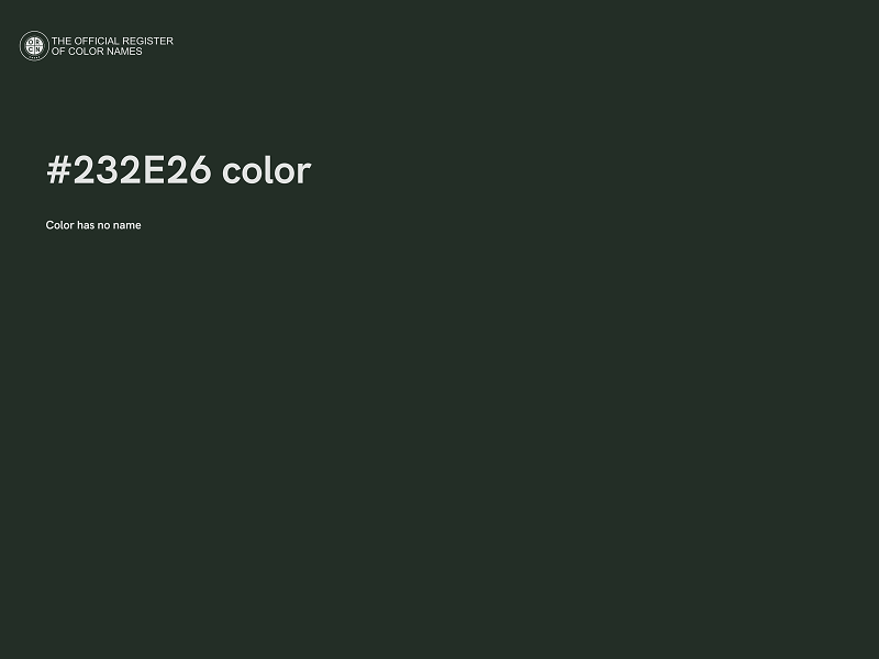 #232E26 color image