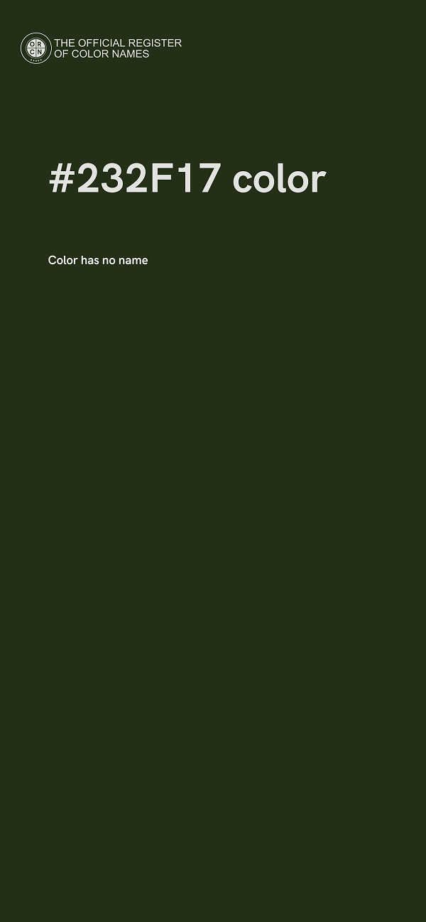 #232F17 color image