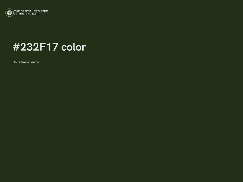 #232F17 color image
