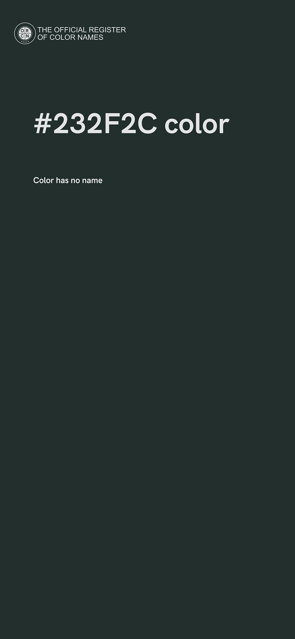 #232F2C color image
