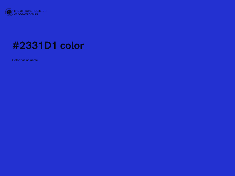 #2331D1 color image