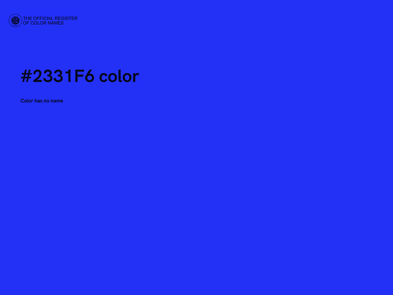 #2331F6 color image