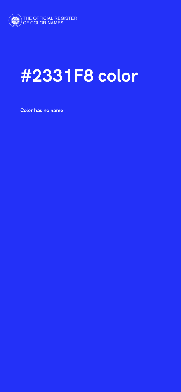 #2331F8 color image