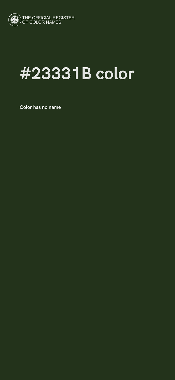 #23331B color image