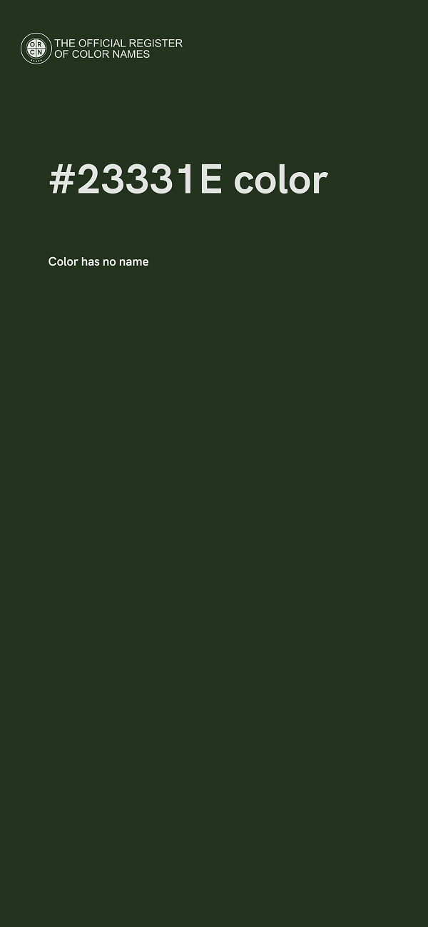 #23331E color image