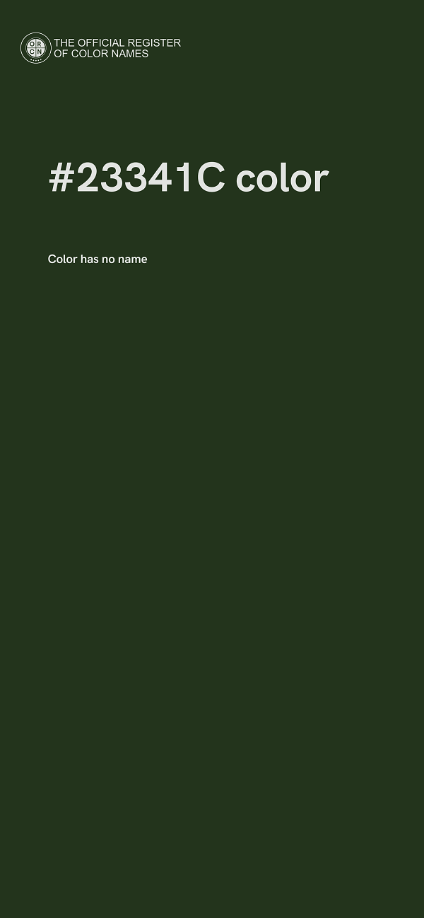 #23341C color image