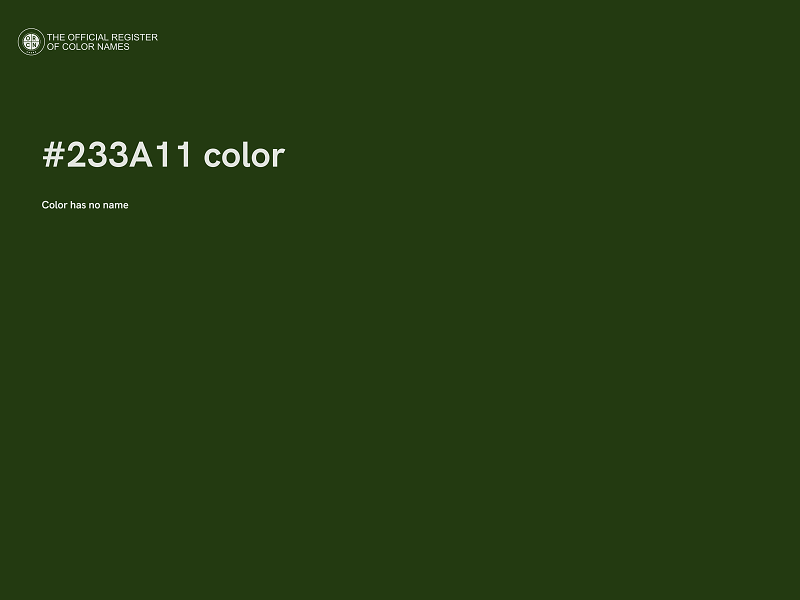 #233A11 color image