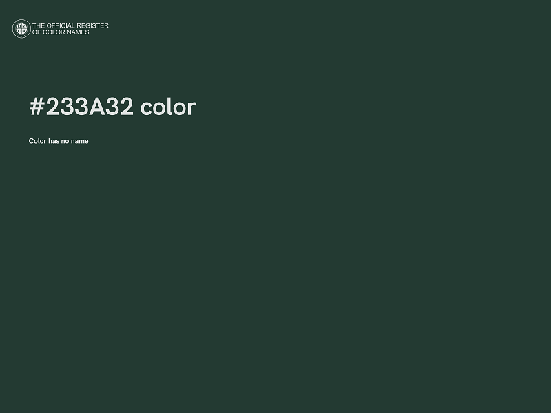 #233A32 color image