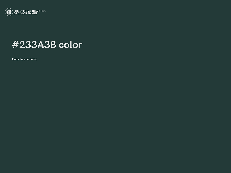 #233A38 color image