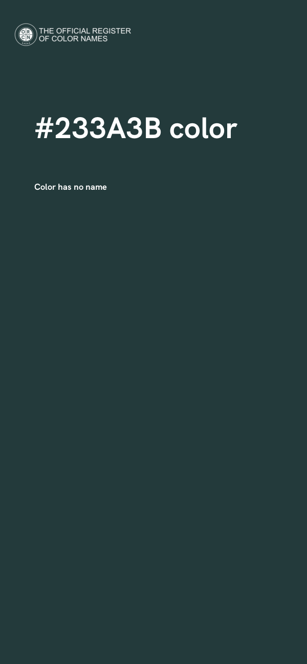 #233A3B color image