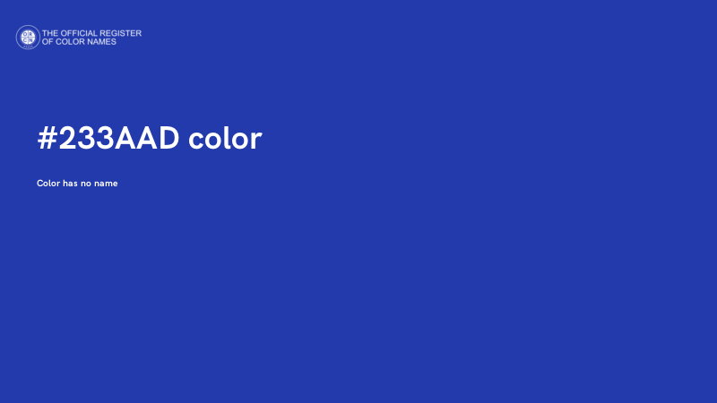 #233AAD color image
