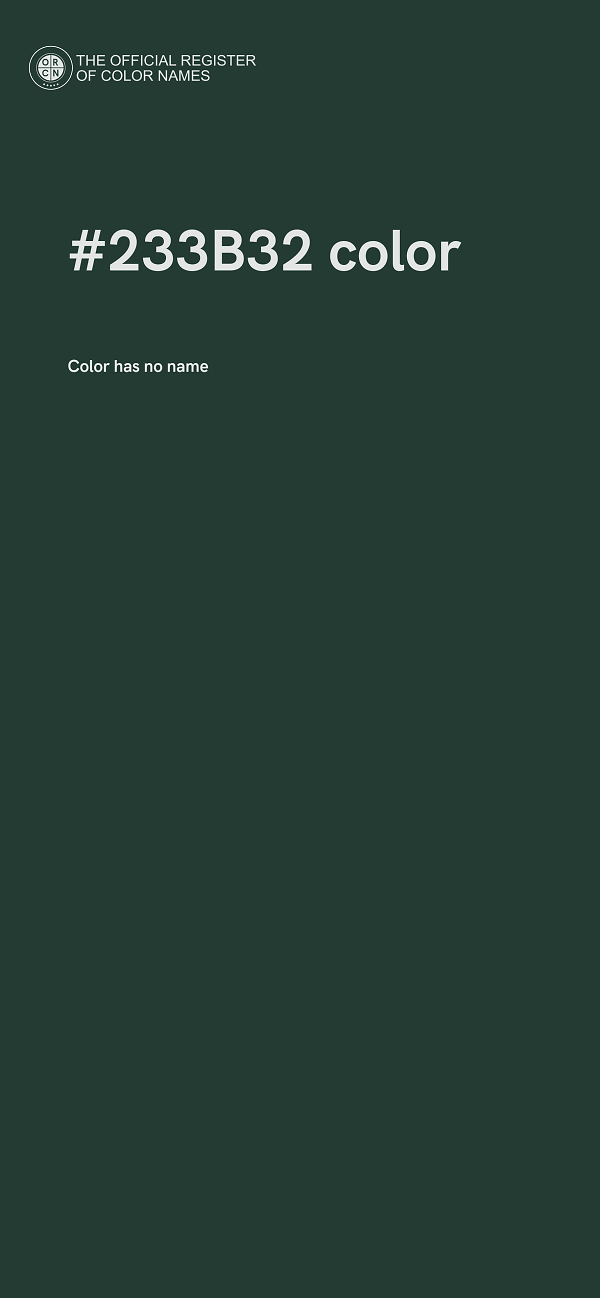 #233B32 color image