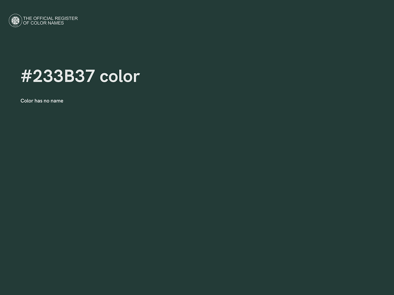 #233B37 color image