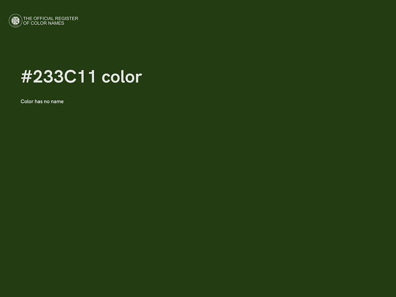#233C11 color image