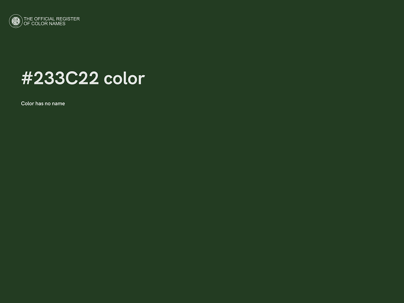 #233C22 color image