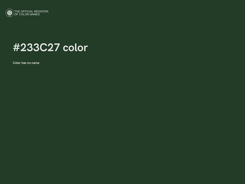 #233C27 color image