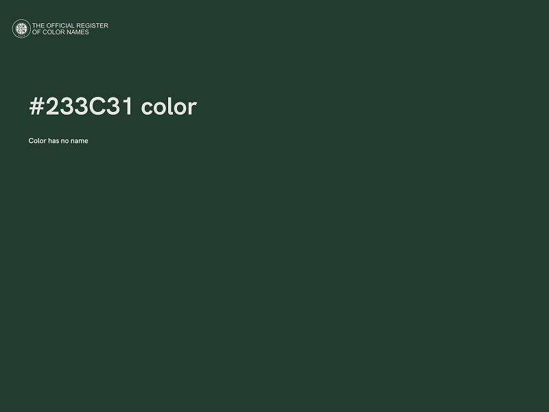 #233C31 color image