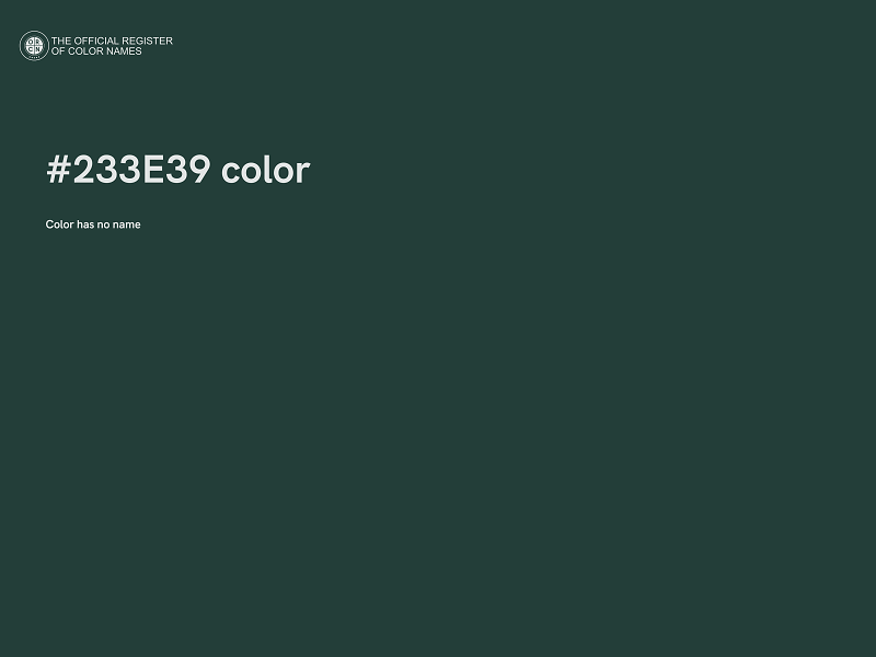 #233E39 color image