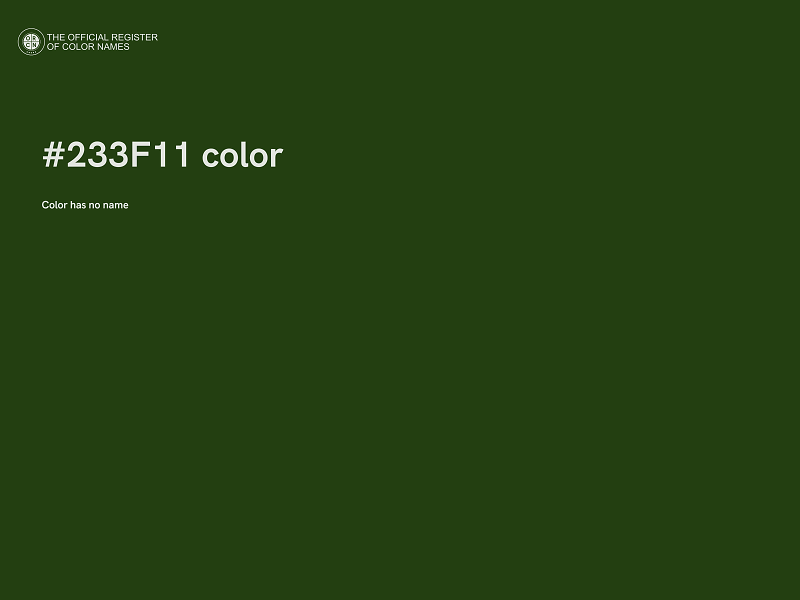 #233F11 color image