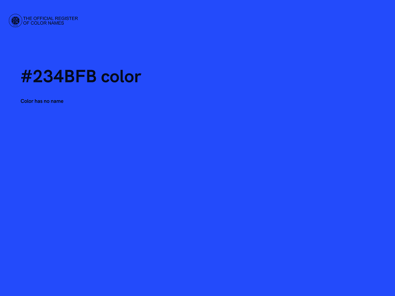 #234BFB color image