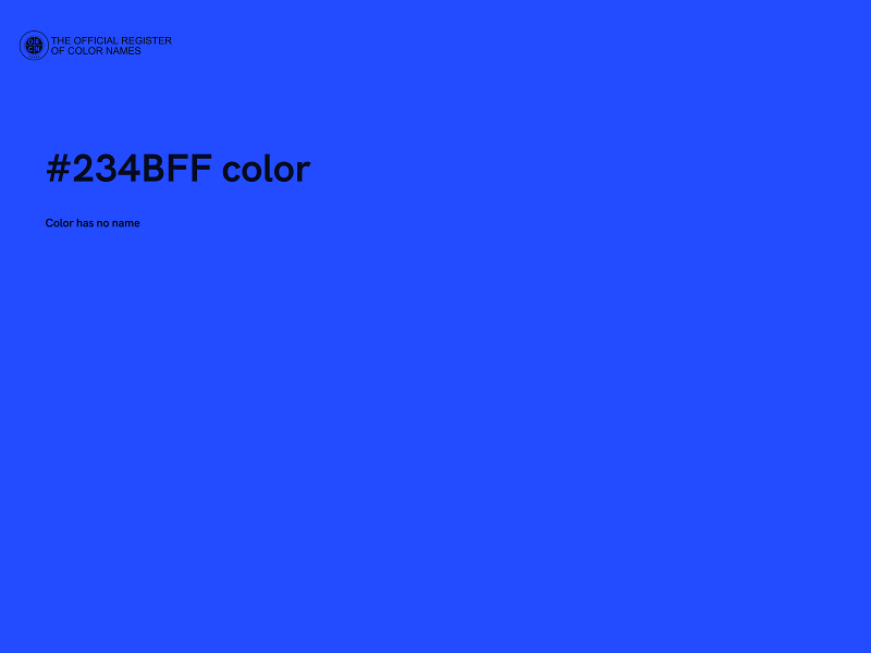 #234BFF color image
