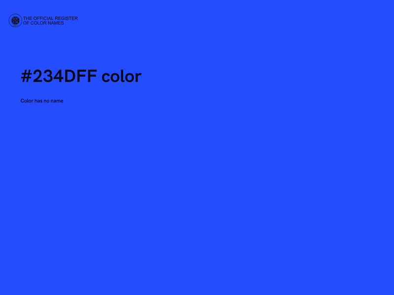 #234DFF color image