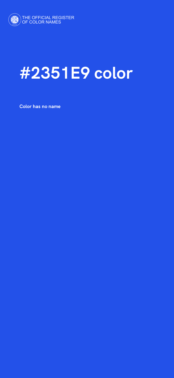 #2351E9 color image