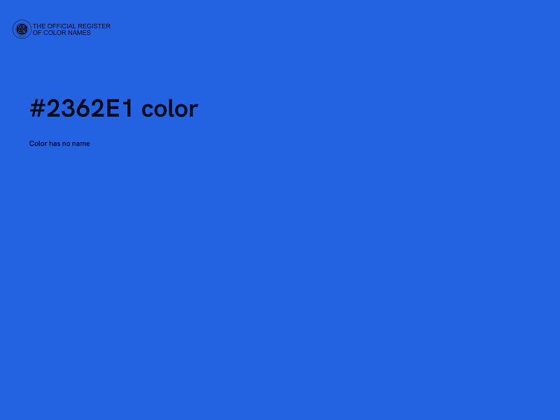#2362E1 color image