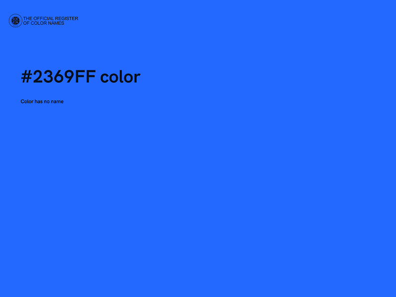 #2369FF color image