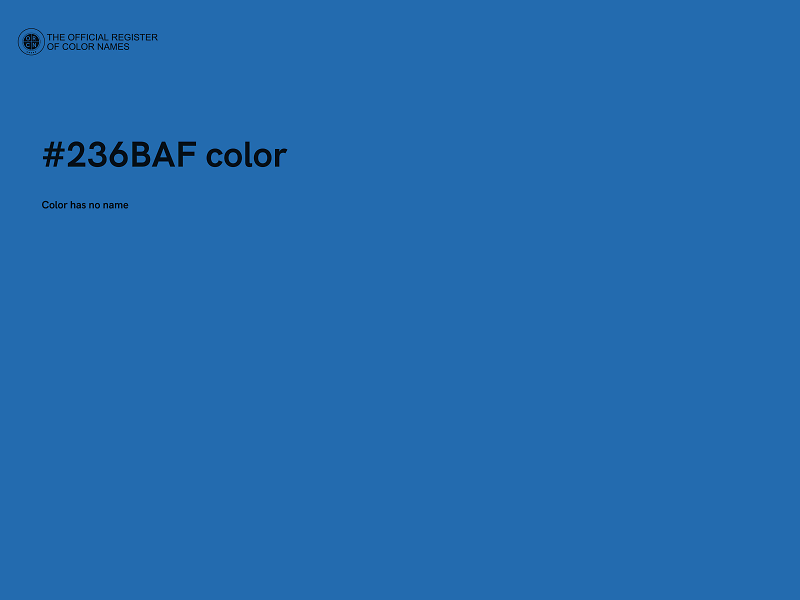 #236BAF color image