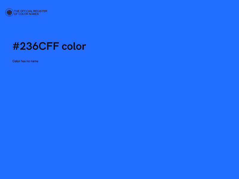 #236CFF color image