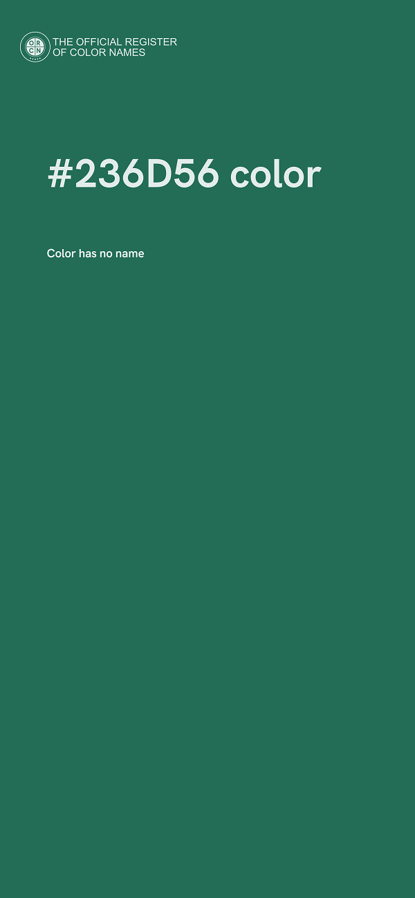 #236D56 color image