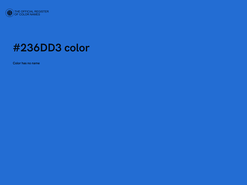 #236DD3 color image