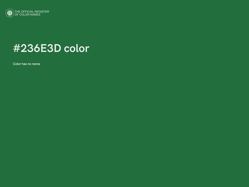 #236E3D color image