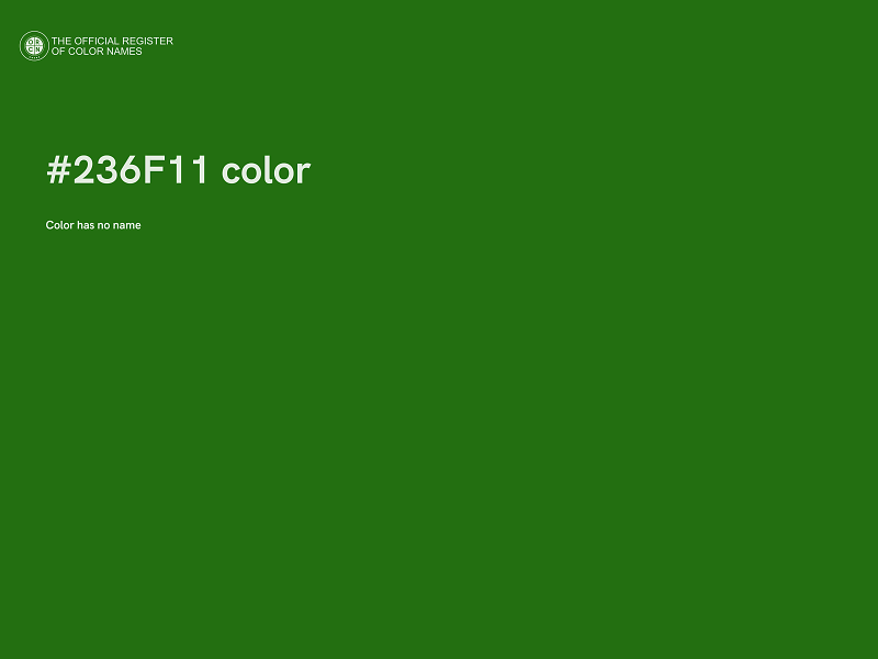 #236F11 color image