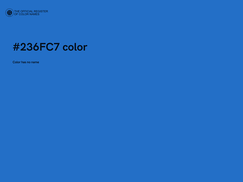 #236FC7 color image