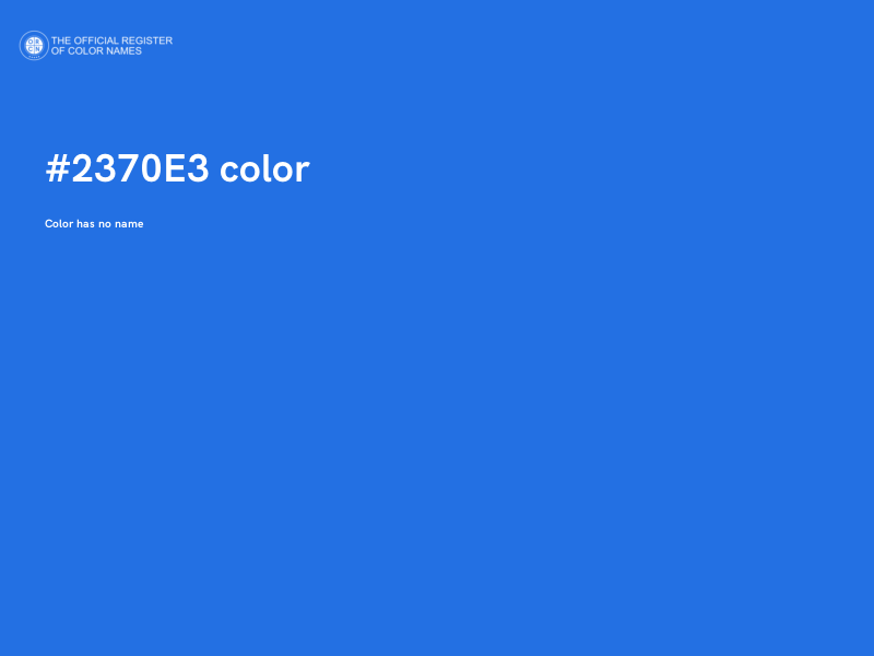 #2370E3 color image