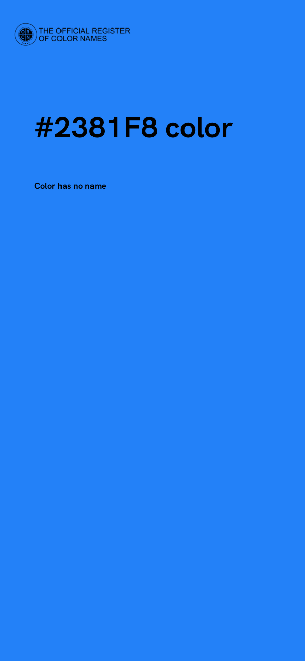 #2381F8 color image