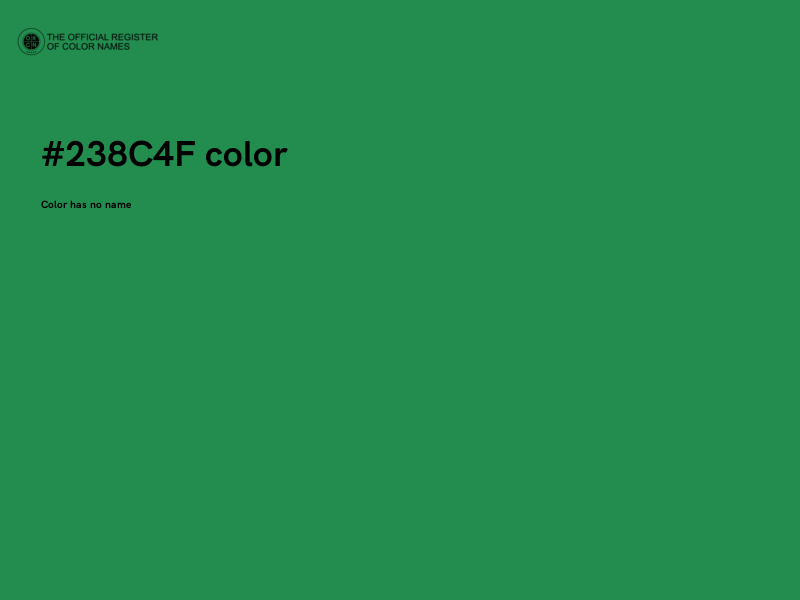 #238C4F color image
