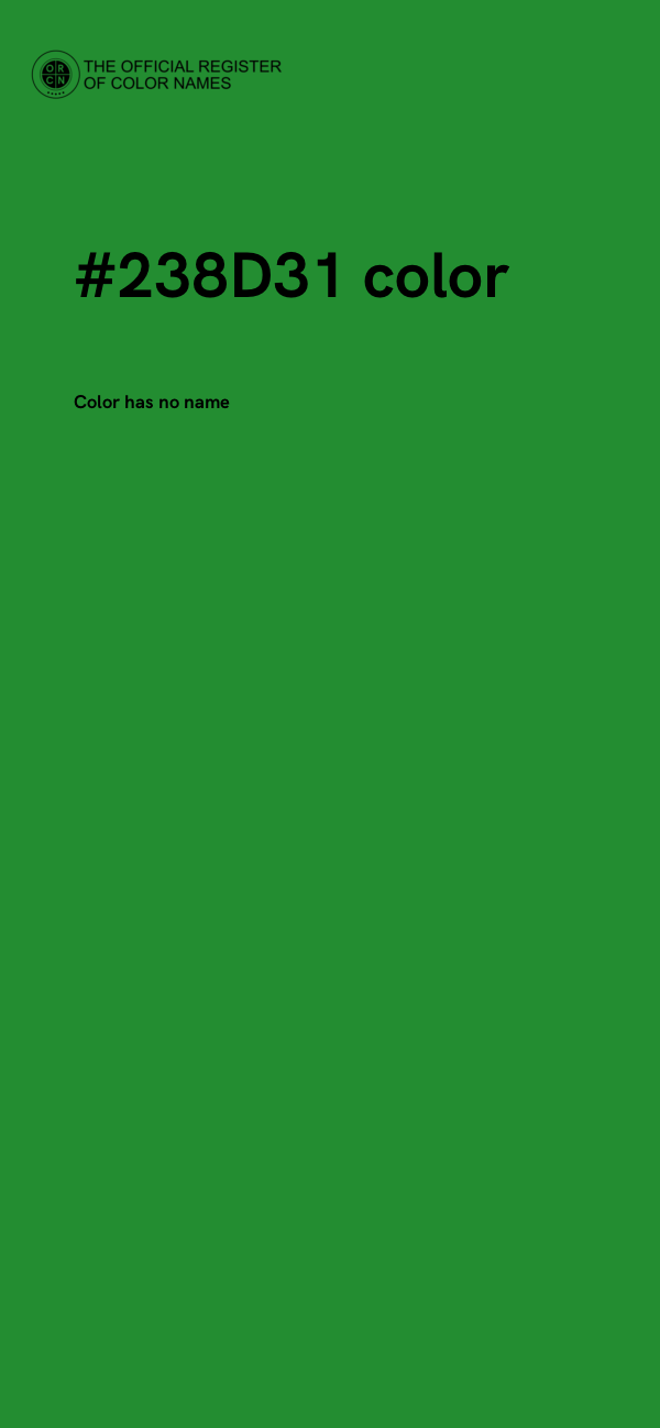#238D31 color image