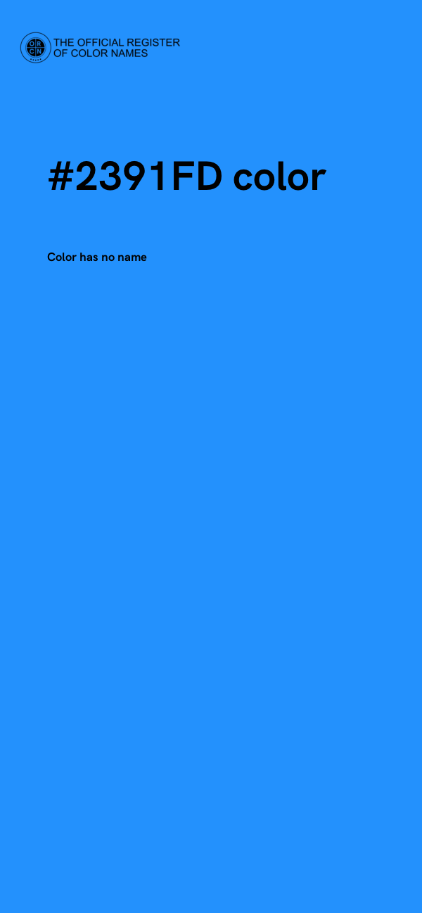 #2391FD color image