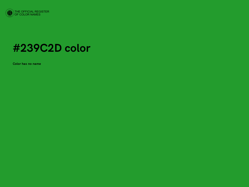 #239C2D color image