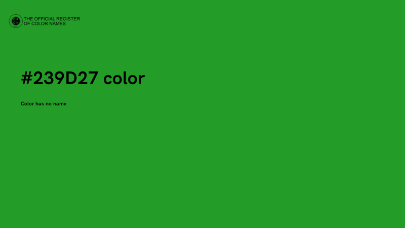 #239D27 color image